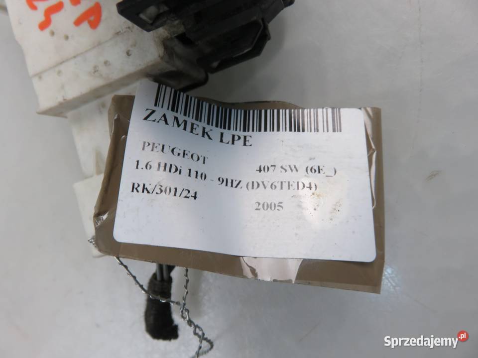 ZAMEK LEWY PRZEDNI PEUGEOT 407 9681333380