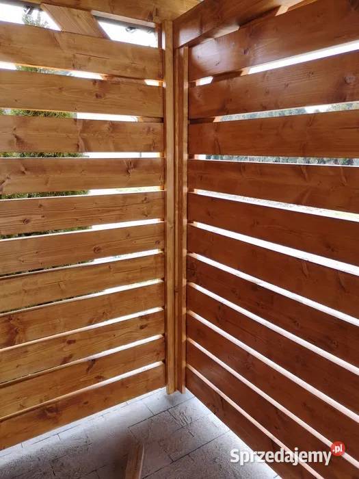 Wiata garażowa drewniana carport altana ogrodowa Architektura ogrodowa Gdów