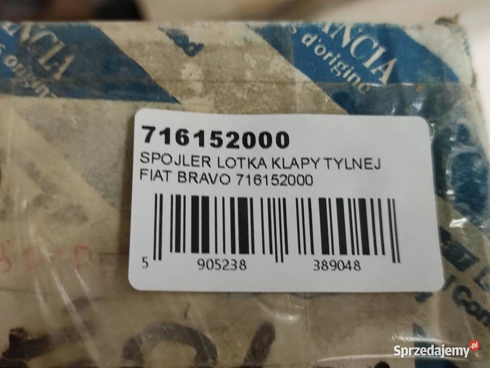 SPOJLER LOTKA KLAPY TYLNEJ FIAT BRAVO I 2001