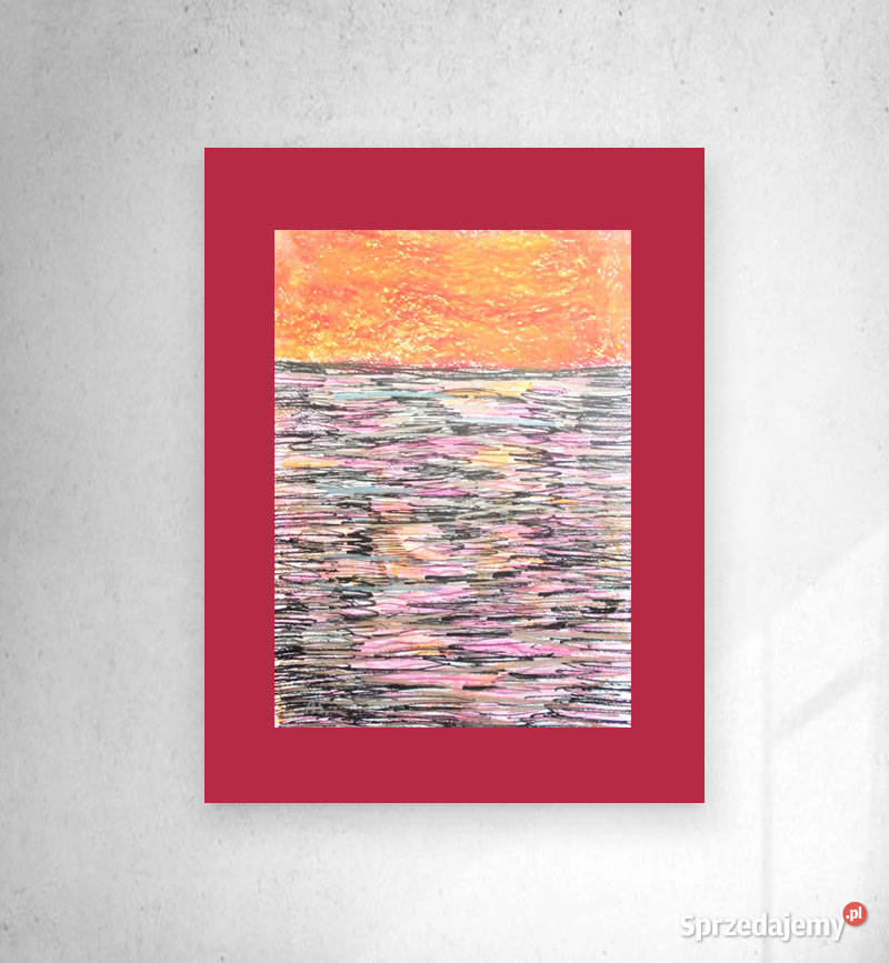 minimalistyczny obrazek 30x40 morze rysunek do Bydgoszcz sprzedam