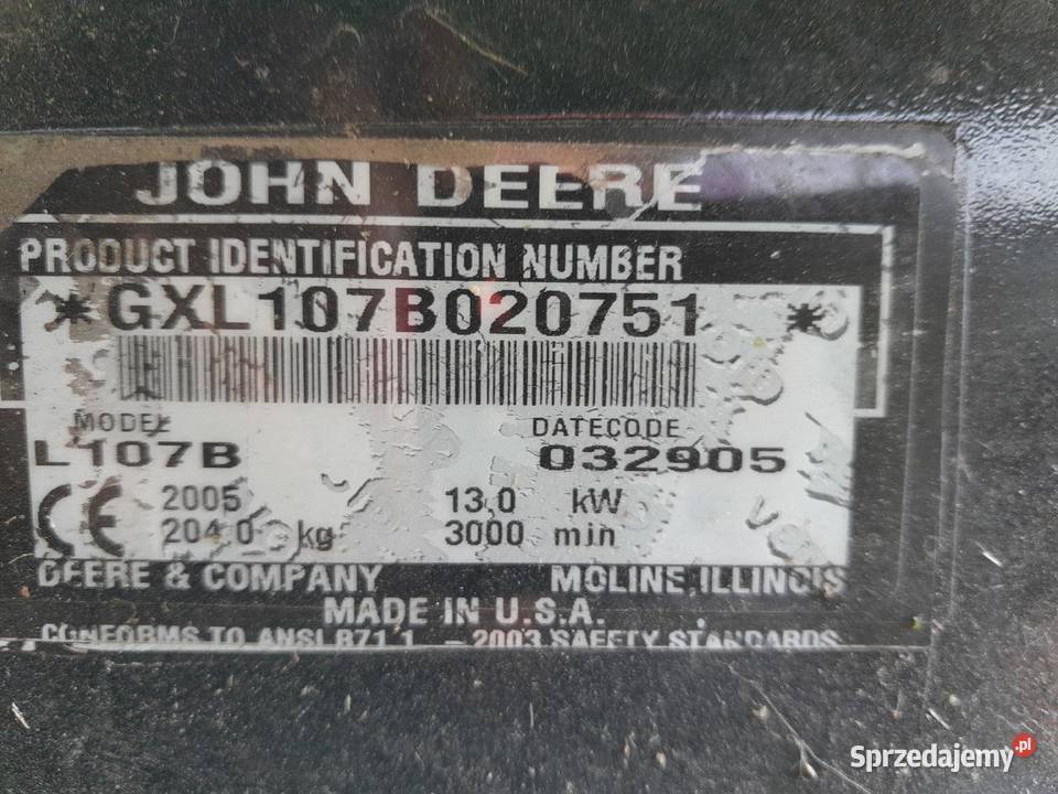 Ciagniczek kosiarka john deer l107 Murowana Goślina