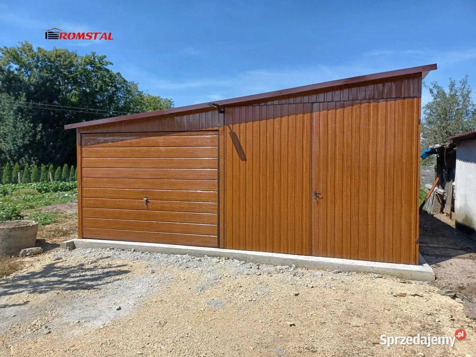 DREWNOPODOBNY Garaż Blaszany Magazyn Schowek 42m2 Sprzedaż dolnośląskie Strzelin