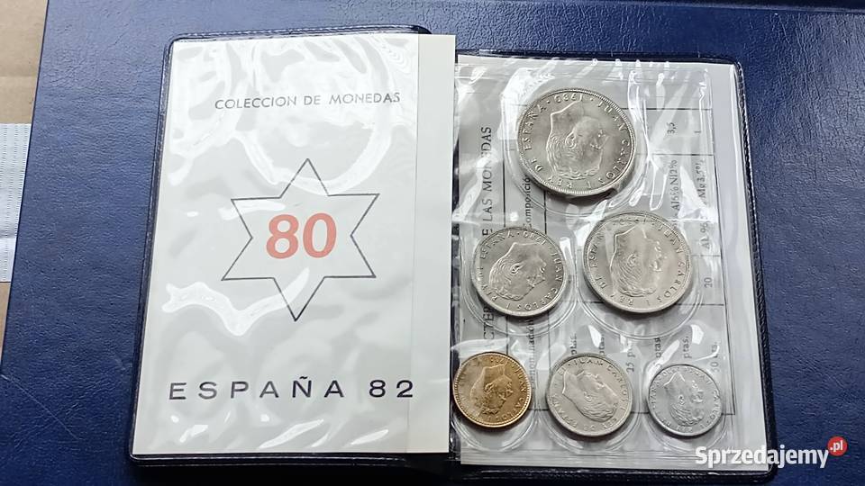 Stare monety 6 monet 1980 SET Hiszpania Mundial Lesko