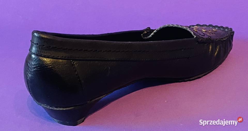 Czarne damskie baleriny rozmiar 36 skóra ekologiczna sprzedam