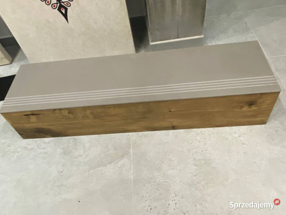 Gres schody stopnica 30x120 szara podstopnica Zakopane