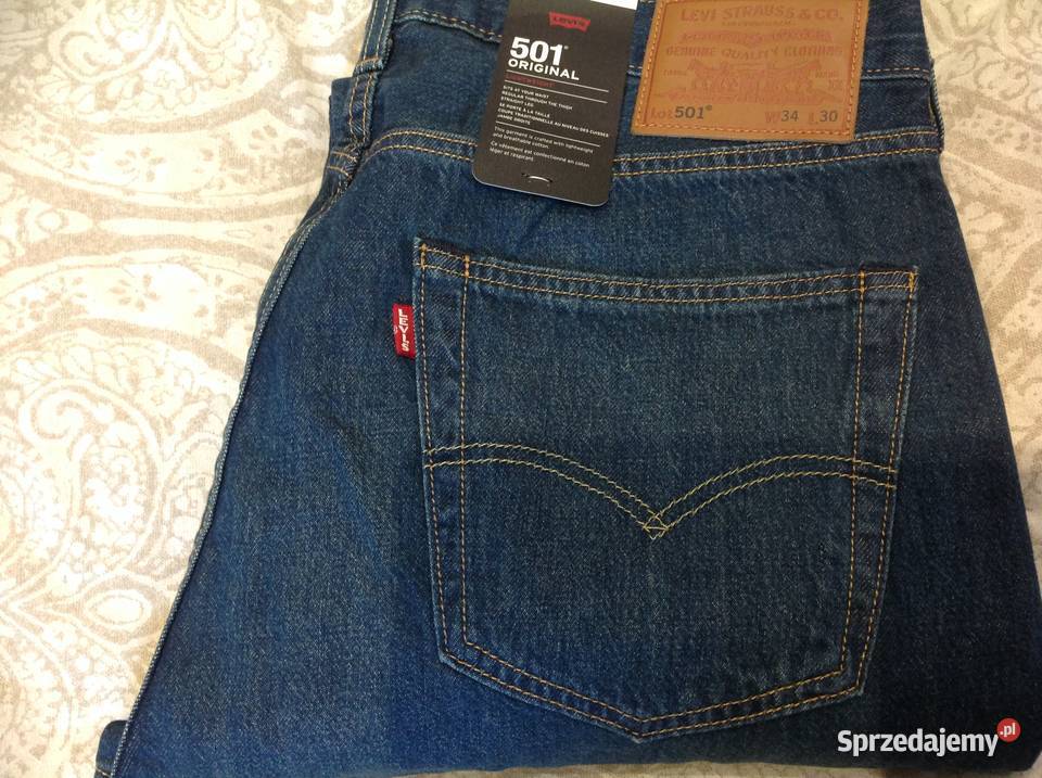Spodnie Jeans Męskie LEVIS 501 LXL W34 L30 NOWE Nowa Sól