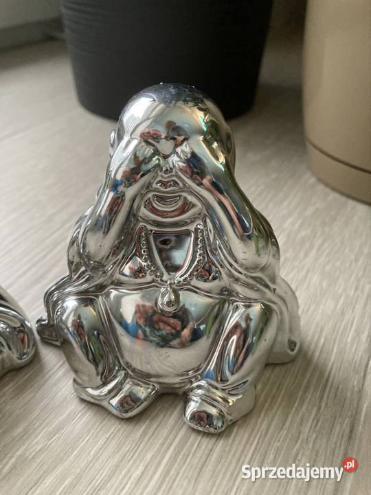 Trzy figurki Budda poza nie widzę nie słyszę nie mazowieckie