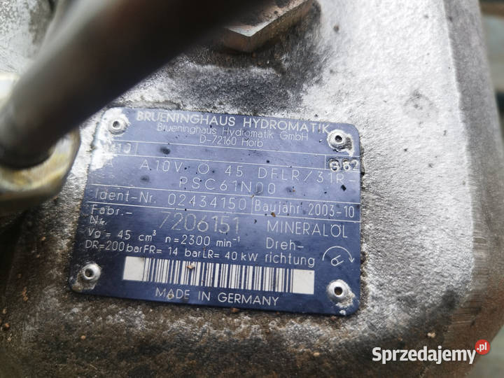 Pompa hydrauliczna Pompa tłoczkowa A10V O 45 Strzyżew