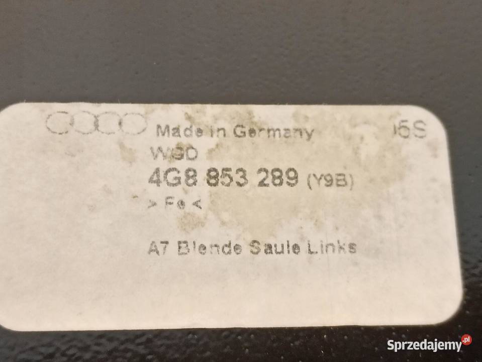 AUDI A6 A7 4G NAKŁADKA SŁUPKA DRZWI 4G8853289 sprzedam