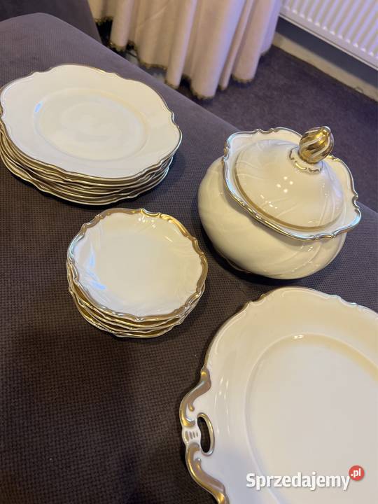 Stary serwis porcelanowy antyk sygnowany Antyki śląskie Zabrze
