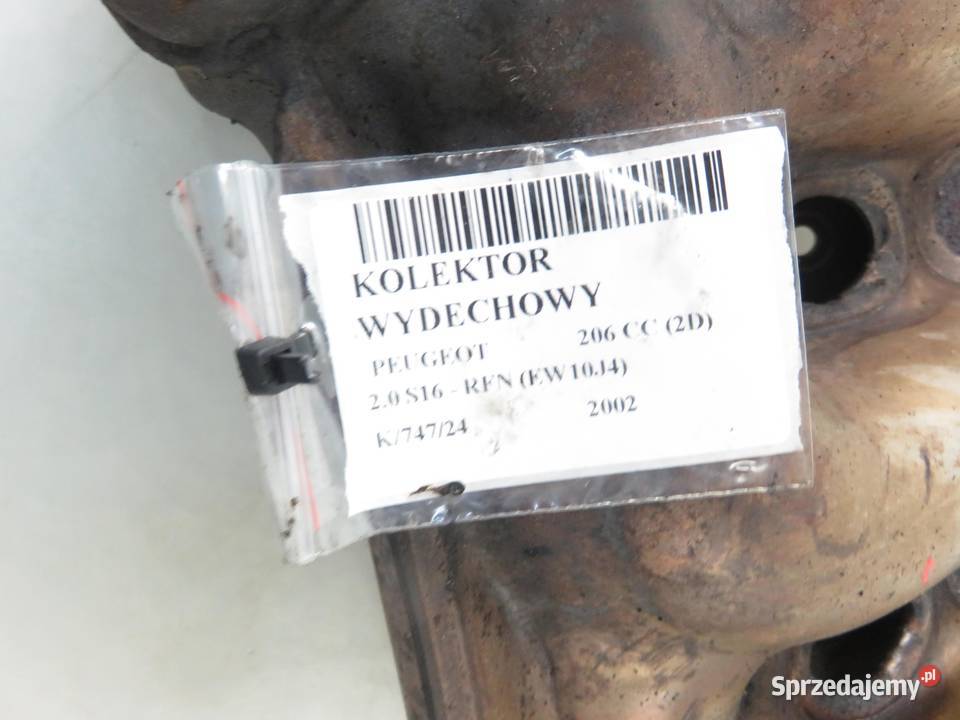 KOLEKTOR WYDECHOWY PEUGEOT 206 20 B osobowe sprzedam