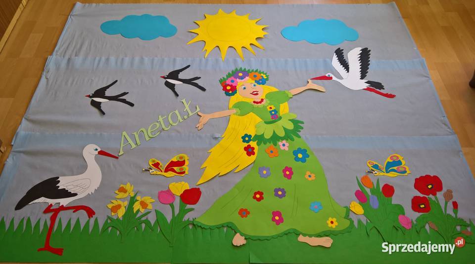 Dekoracje wiosenne z brystolu 504102444 Dla Dziecka