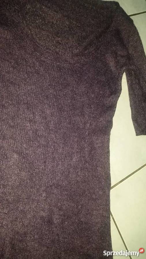 sweterek oversize fiolet bluza bluzka z dzianiny Rozmiar 38(M) sprzedam