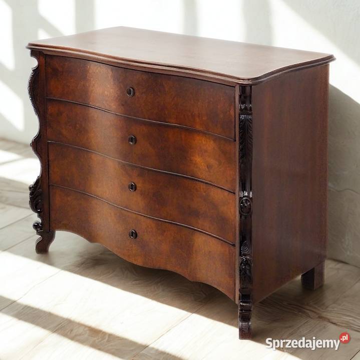 Komoda Ludwik Filip ANTYK ORZECH czeczot I poł 88cm