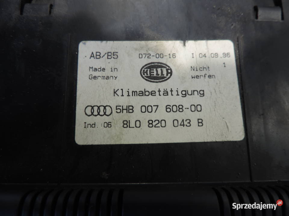 PANEL KLIMATYZACJI AUDI A3 A4 A6 8L0820043B Nowy Sącz