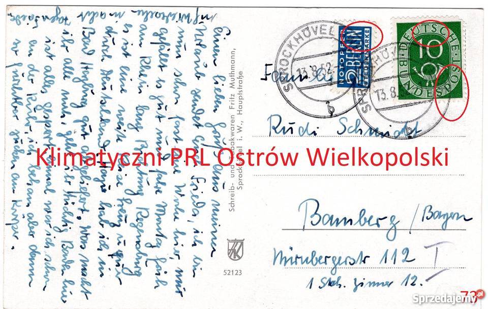 Pocztówka Post card Sprockhvel Niemcy lata 50te Bielsko-Biała