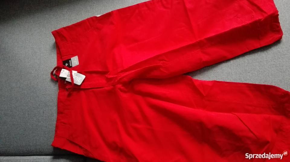 NOWE CZERWONE SPODNIE ACTIVE R42 Rozmiar 42(XL) Łódź