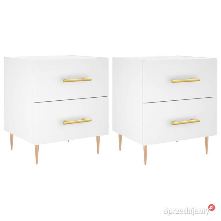 Szafki nocne 2 białe 40x35x475 WM827277 Warszawa