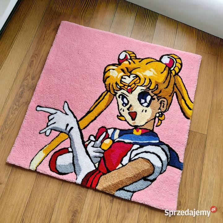 Dywan ręcznie robiony sailor moon anime kawaii Wrocław