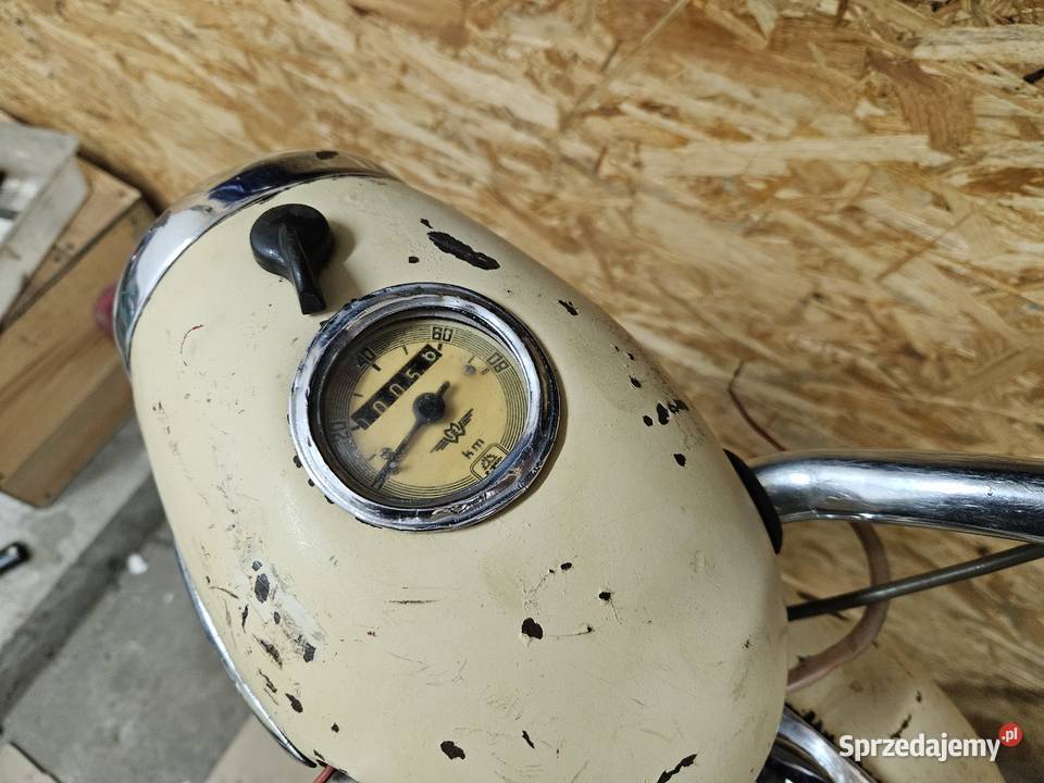 Motorower Ryś MR1 1959r Baza do Odrestaurowania nieuszkodzony Kłodawa