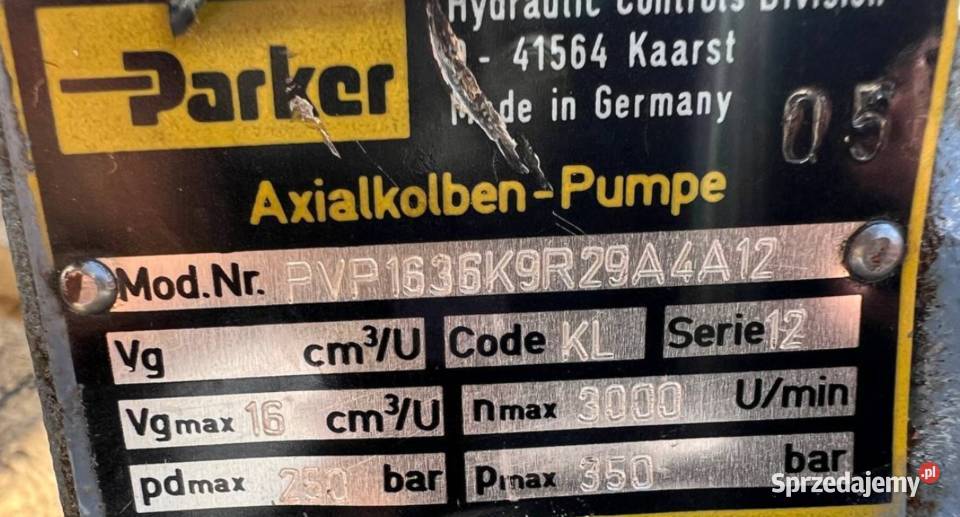 Parker PVP1636K9R29A4A12 Pompa hydrauliczna Poznań sprzedam