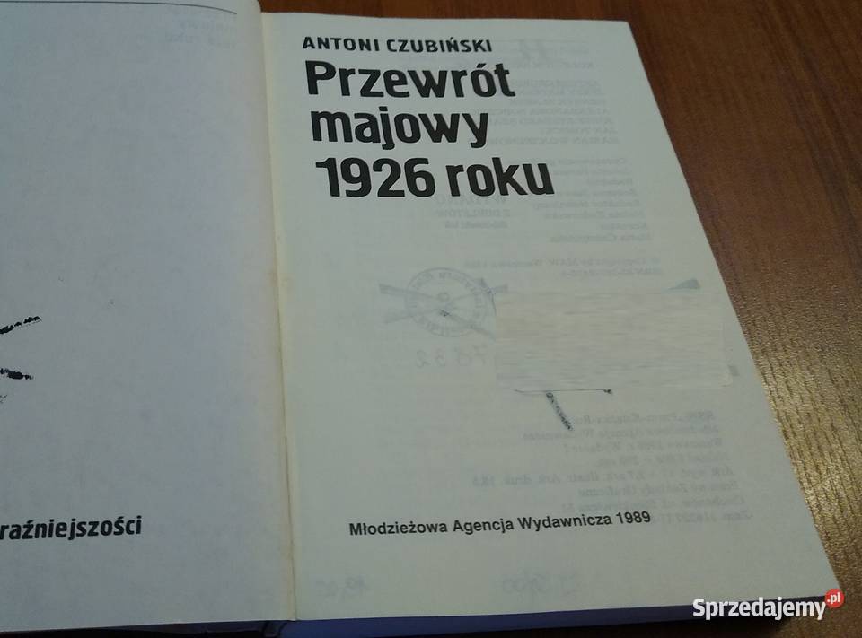 Przewrót majowy 1926 roku Antoni Czubiński Gdańsk