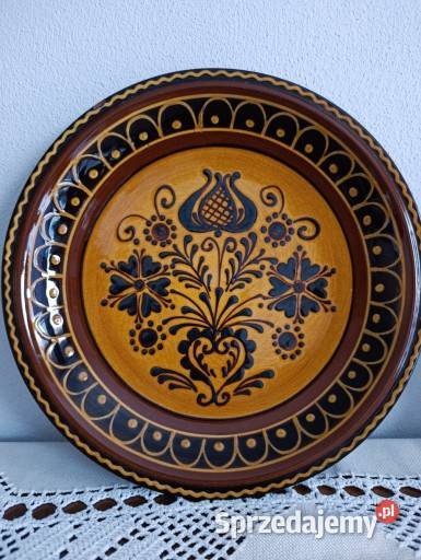 Duży talerz kamionka vintage Olsztyn