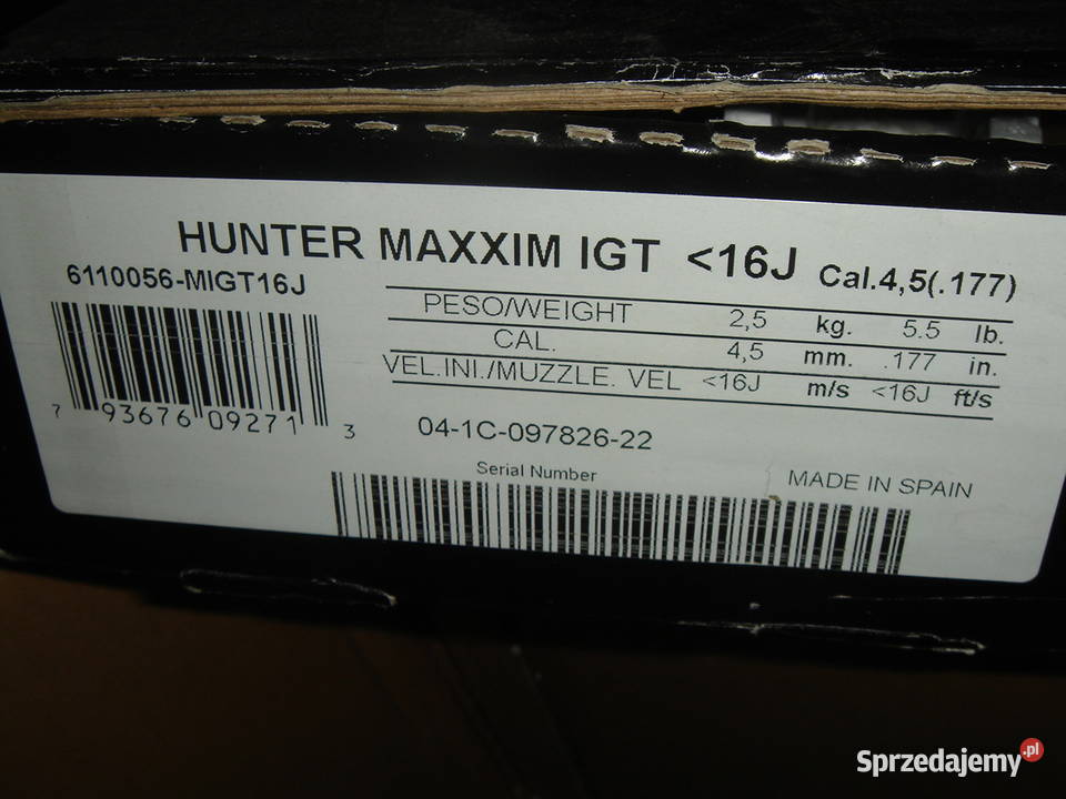 Sprzedam wiatrówkę Gamo Hunter Maxxim IGT Leszno
