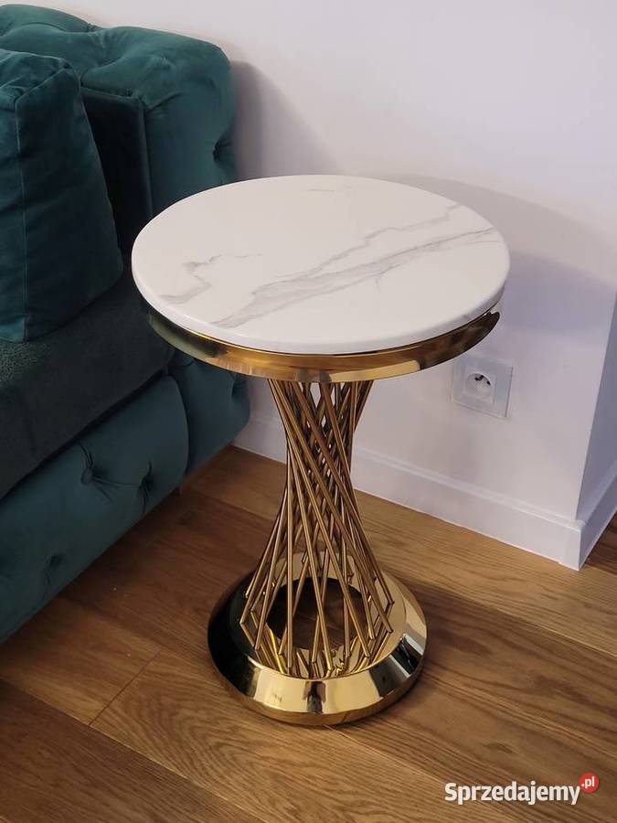 Stolik złoty Glamour AKANT 40cm Gierałtowiczki