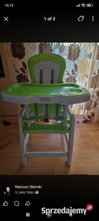 Krzesełko do karmienia zielony