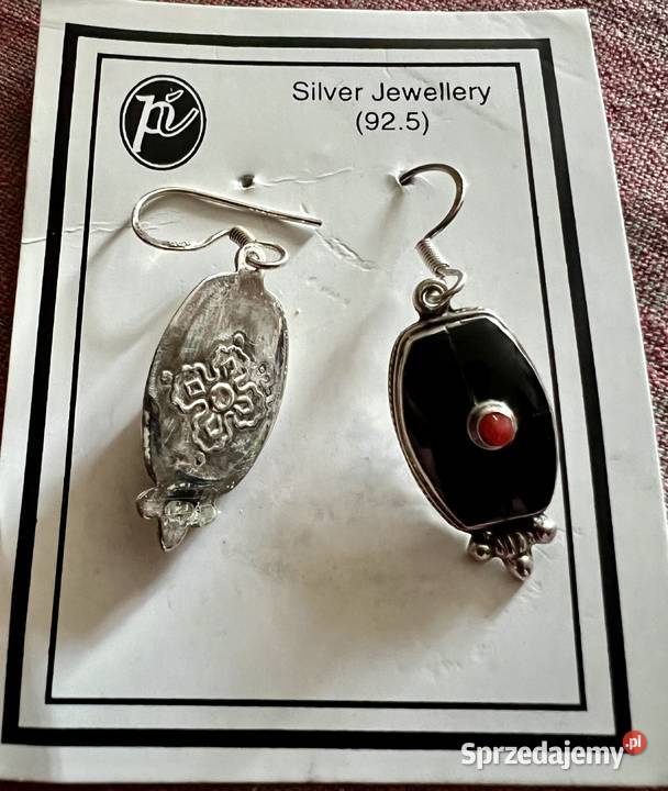 Srebrne kolczyki tybetańskie miłośniczek tribalu srebro Katowice