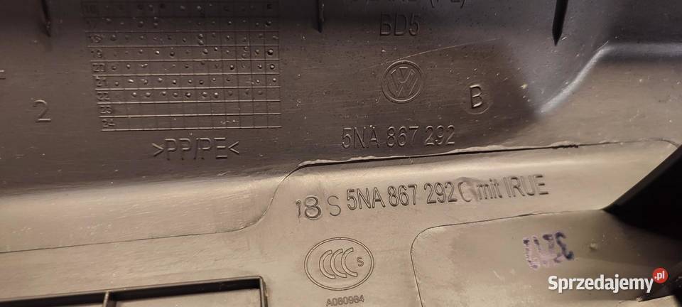 VW TIGUAN II OSŁONA SŁUPKA PRAWA 5NA867292B