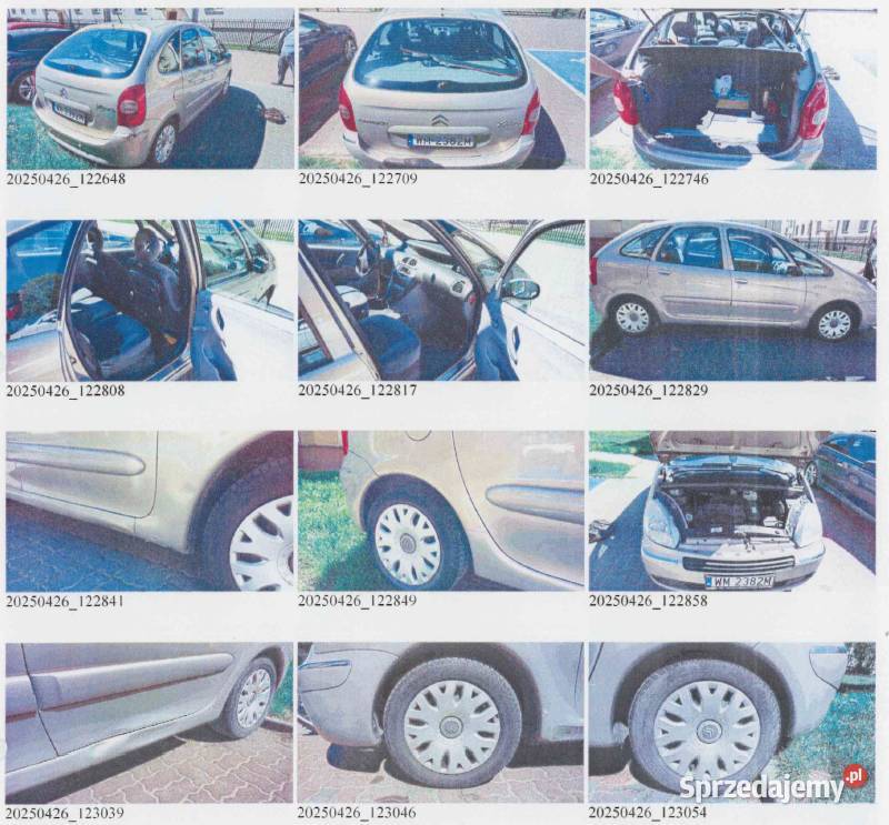 Syndyk sprzeda Citroen Xara Picasso udział 12 sprzedam