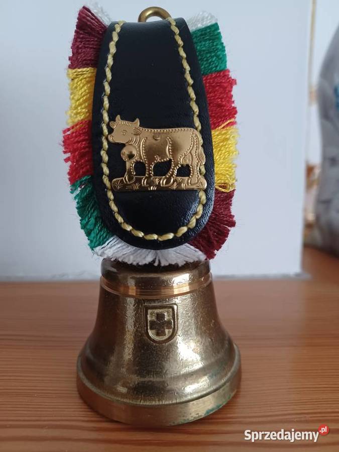 Dzwonek z krzyżem Szwajcaria Mosiądz Poznań
