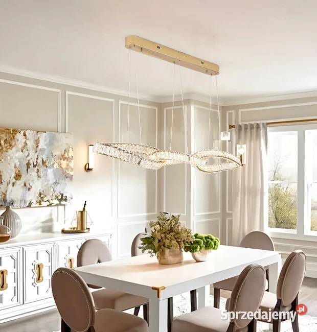 Żyrandol kryształowy nowoczesny podłużna lampa mazowieckie Warszawa sprzedam
