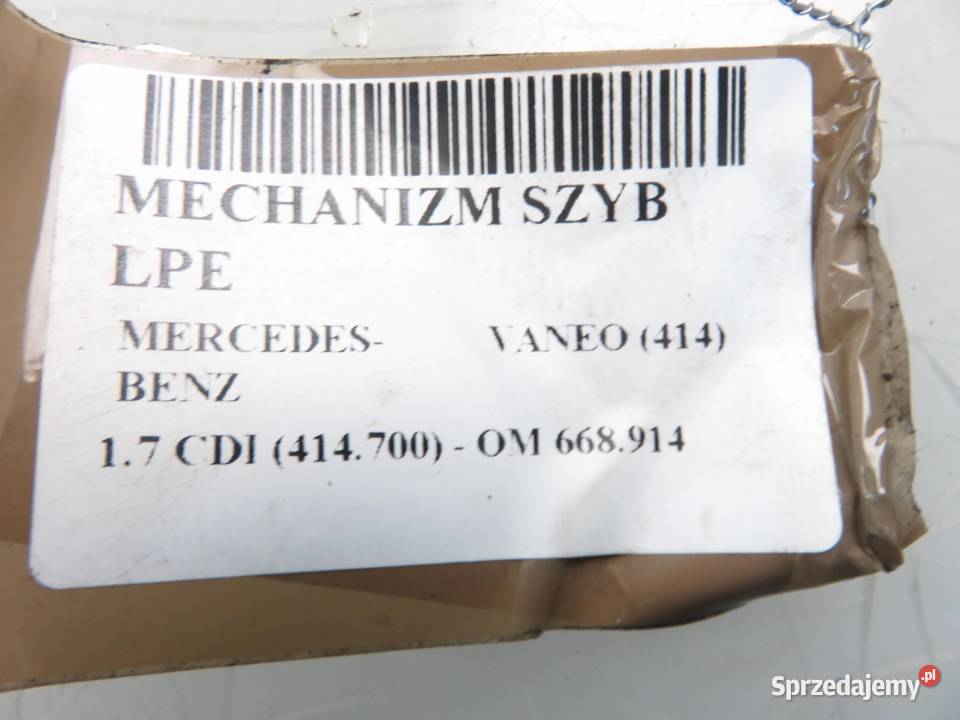 PODNOŚNIK SZYBY LEWY PRZEDNI MERCEDESBENZ VANEO