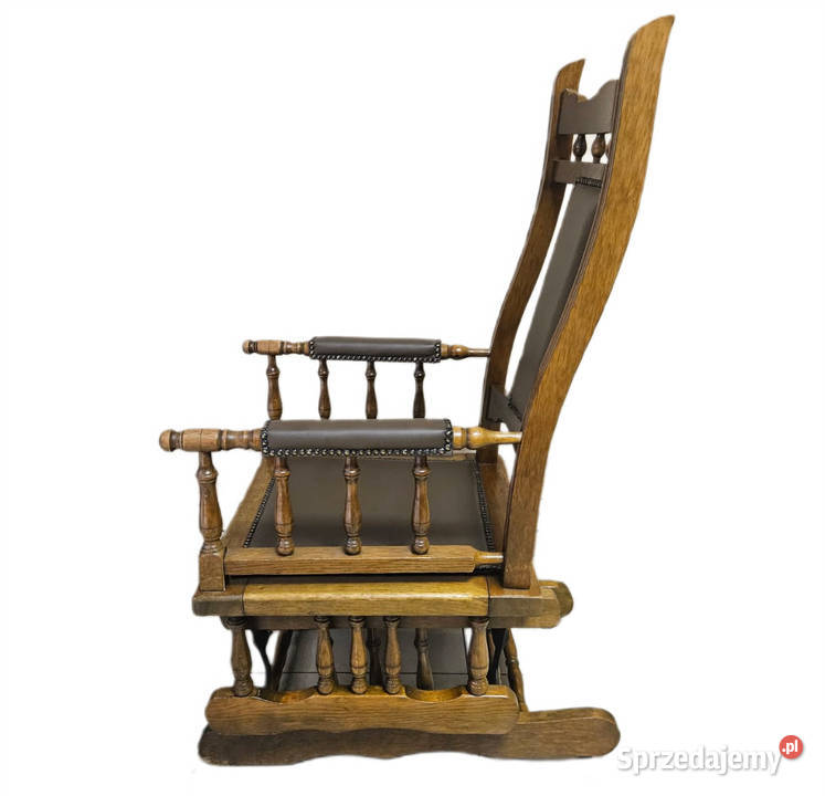 Zabytkowy fotel bujany amerykański piękne