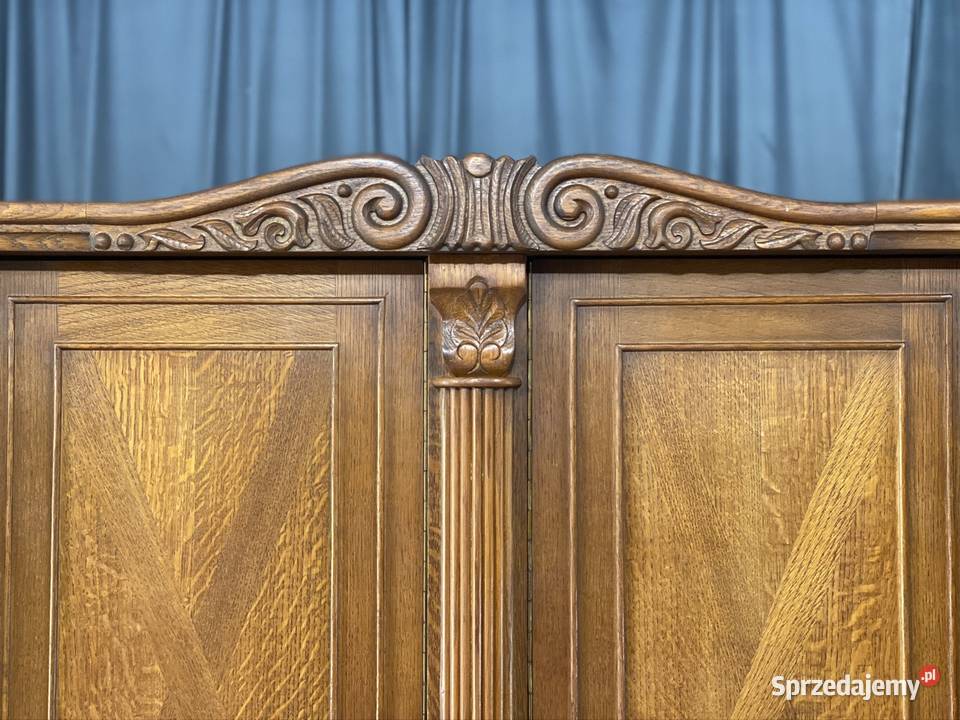 Duża stylowa szafa dębowa czterodrzwiowa Budno sprzedam