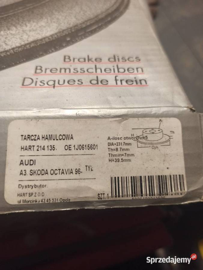 TARCZA TYŁ HART A1 A2 A3 IBIZA LEON ARONA POLO