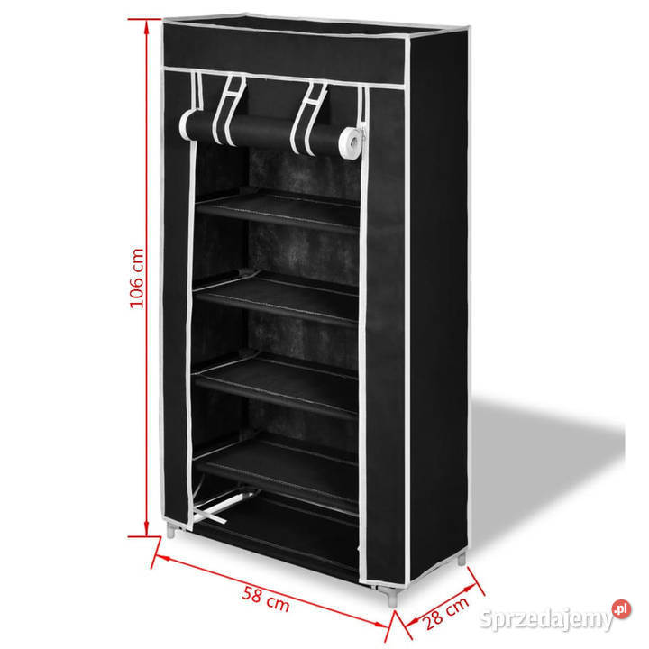Materiałowa szafa na buty z osłoną 58x28x106 mazowieckie