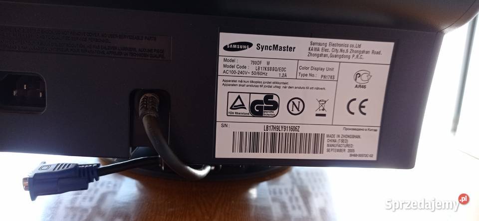 Monitor Samsung 793 DF Czeladź