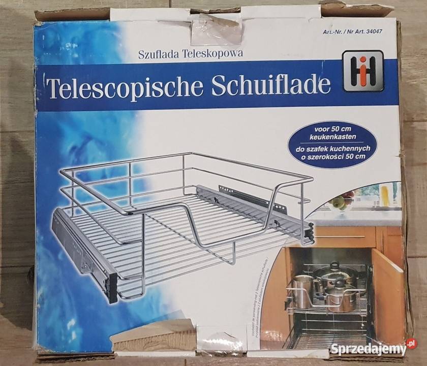 Zestaw 2 Szuflad teleskopowych do 25 do szafek Grójec