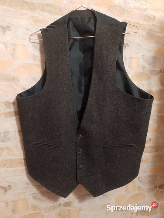 2XLEUR 56 ASOS Wełniana kamizelka garniturowa z Kraków