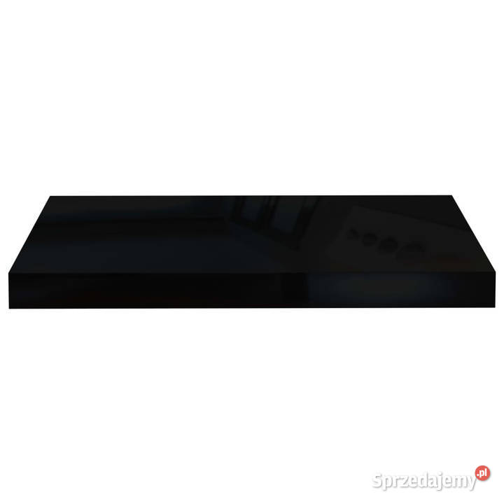 Półka ścienna wysoki połysk czarna 50x23x38 MDF Warszawa
