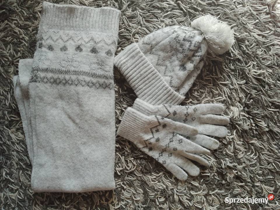 Komplet damski czapka szalik rękawiczki Chrzanów