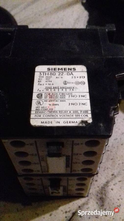 Przekaźnik Stycznik Siemens 3TH80220A wielkopolskie sprzedam