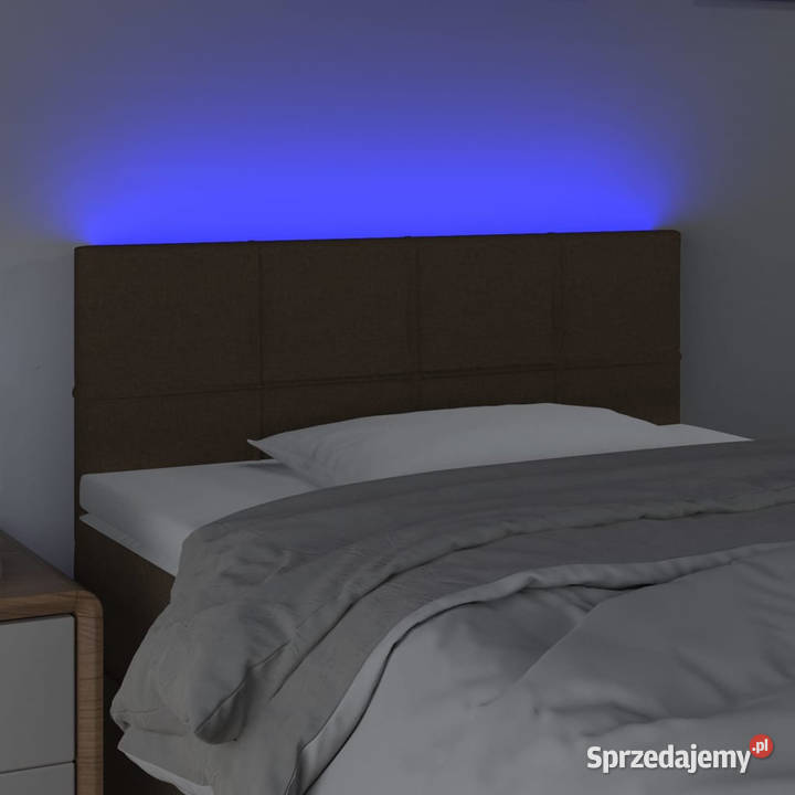Zagłówek do łóżka z LED ciemnobrązowy 80x5x7888 Warszawa