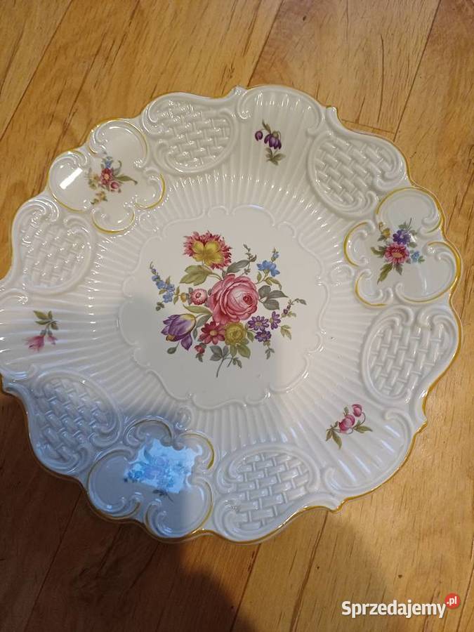 Wielka patera sygnowana KSteinmann 19191938 Porcelana i szkło