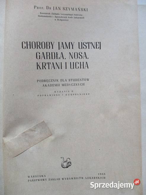 Choroby jamy ustnej gardła nosa krtani i