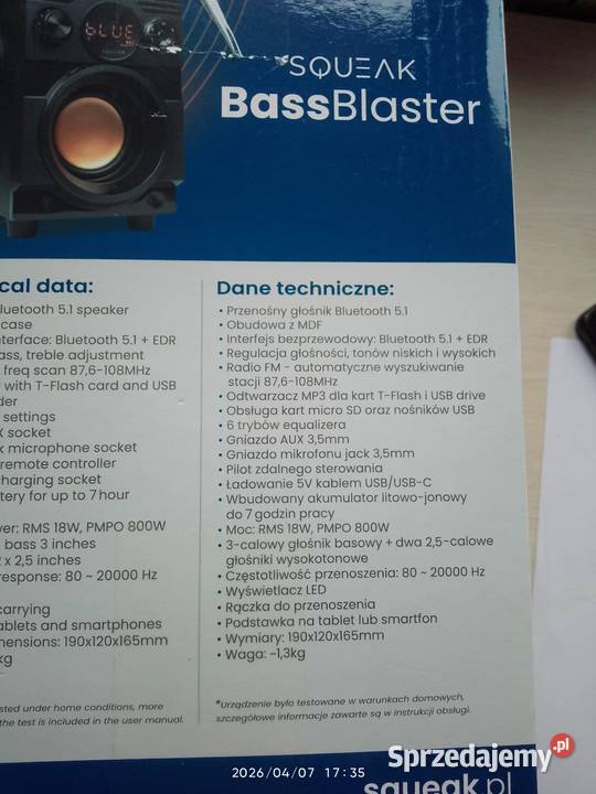 Głośnik bluetooth radio mazowieckie Radom